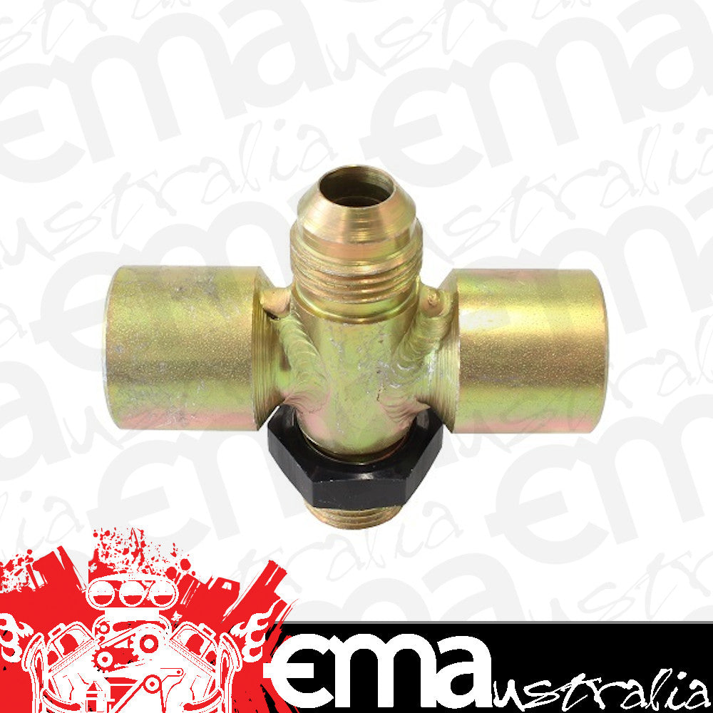 Enderle EN7001C Double Hi-Speed Tee Fitting -8an Inlet & Outlet w/ Dual -8an On Sides