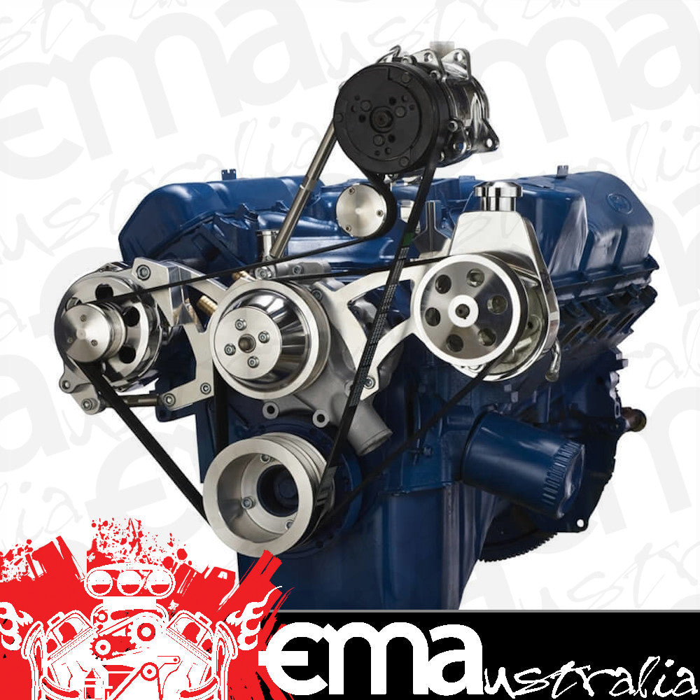 CVF 351C-SERPENTINE-AC Ford 351C 351M & 400 Serpentine System - AC Power Steering & Alternator