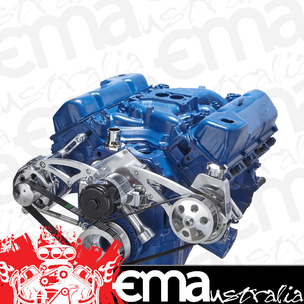 CVF 351C-SERPENTINE-PS-EWP-ALL Ford 351C Serpentine System - Power Steering & Alternator Electric Water Pump - All Inclusive