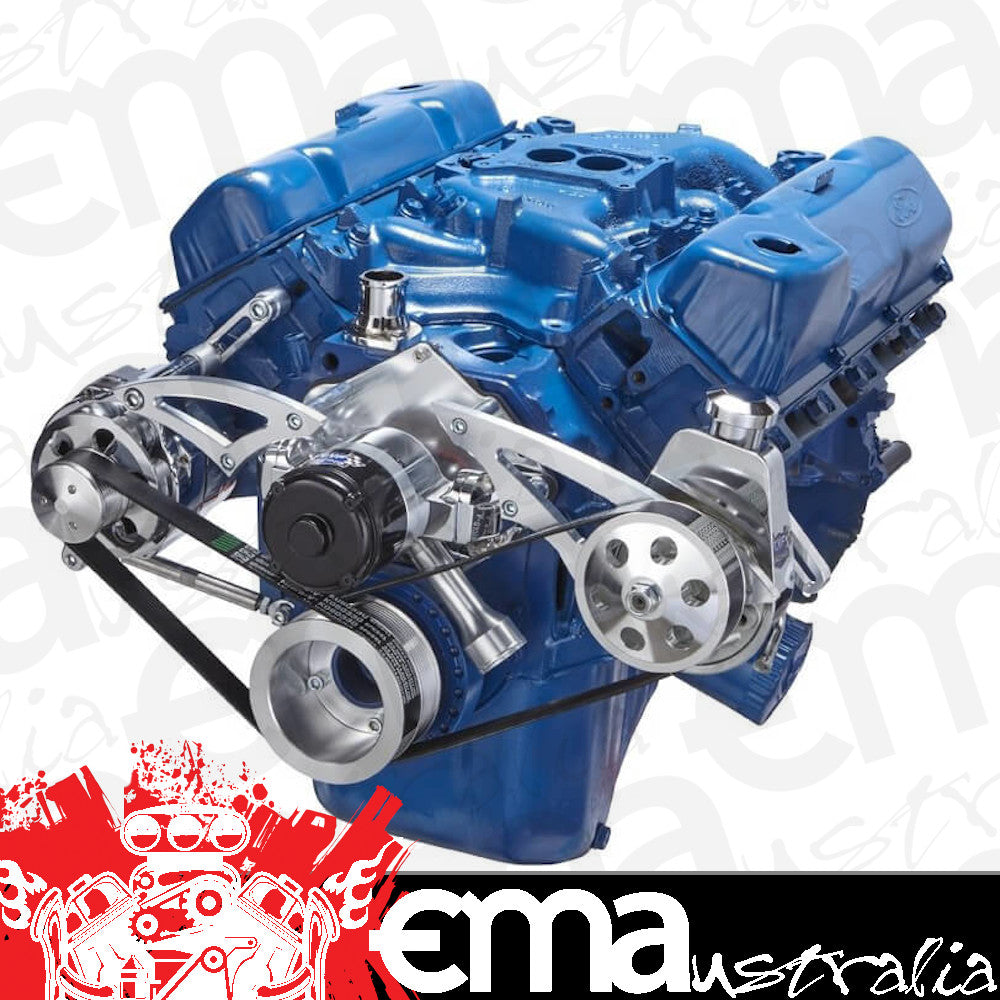 CVF 351C-SERPENTINE-PS-EWP Ford 351C Serpentine System - Power Steering & Alternator Electric Water Pump