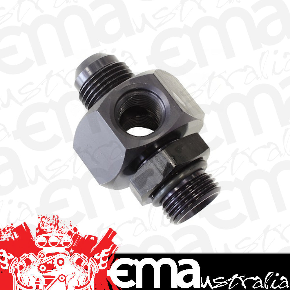 Enderle EN841-12-8B Pump Inlet Fitting -8an Bulkhead To -12an Flare w/ x2 -6an Returns