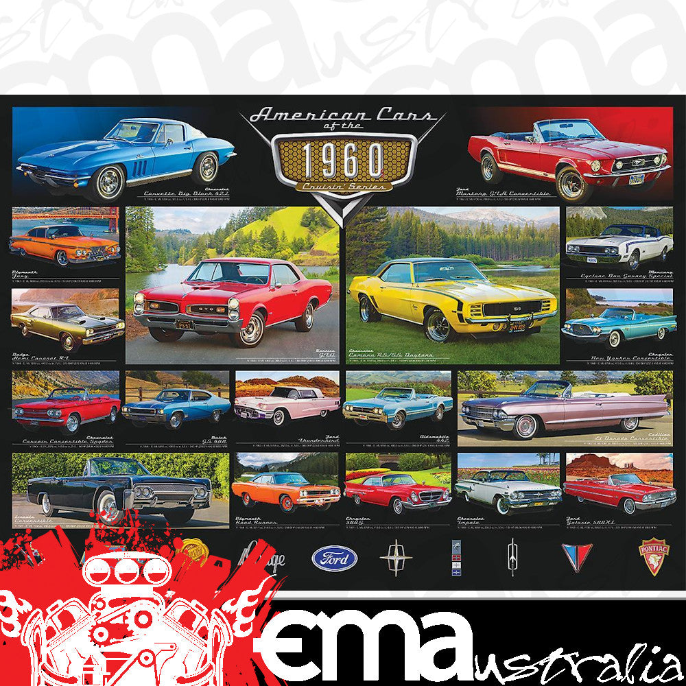Engine Master Australia EUR-6000-0677 American Cars Of The 1960S Jigsaw Puzzle 1000 Piece