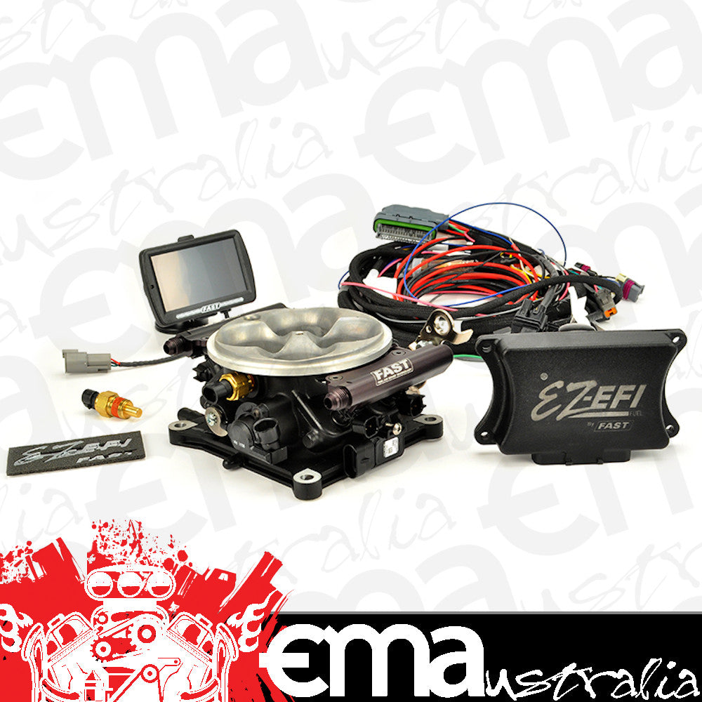 FAST FAST30226-KIT EZ-EFI Self Tuning Fuel Injection System Base Kit Incl Throttle Body ECU 02 Sensor Injectors And Wiring