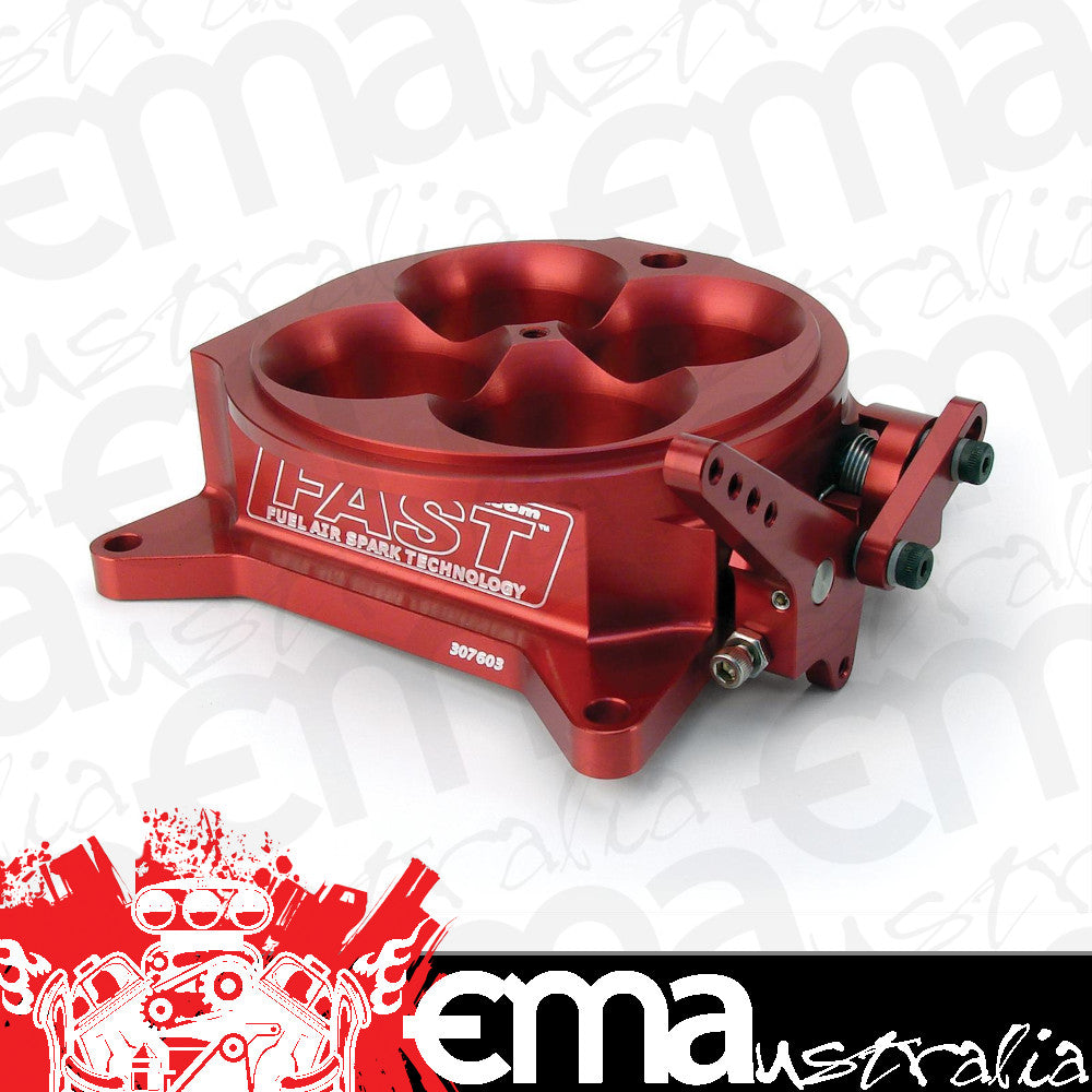 FAST FAST307603 1375Cfm High Flow 4150 Type 4Bbl Throttle Body Red Inc Tps & Iac