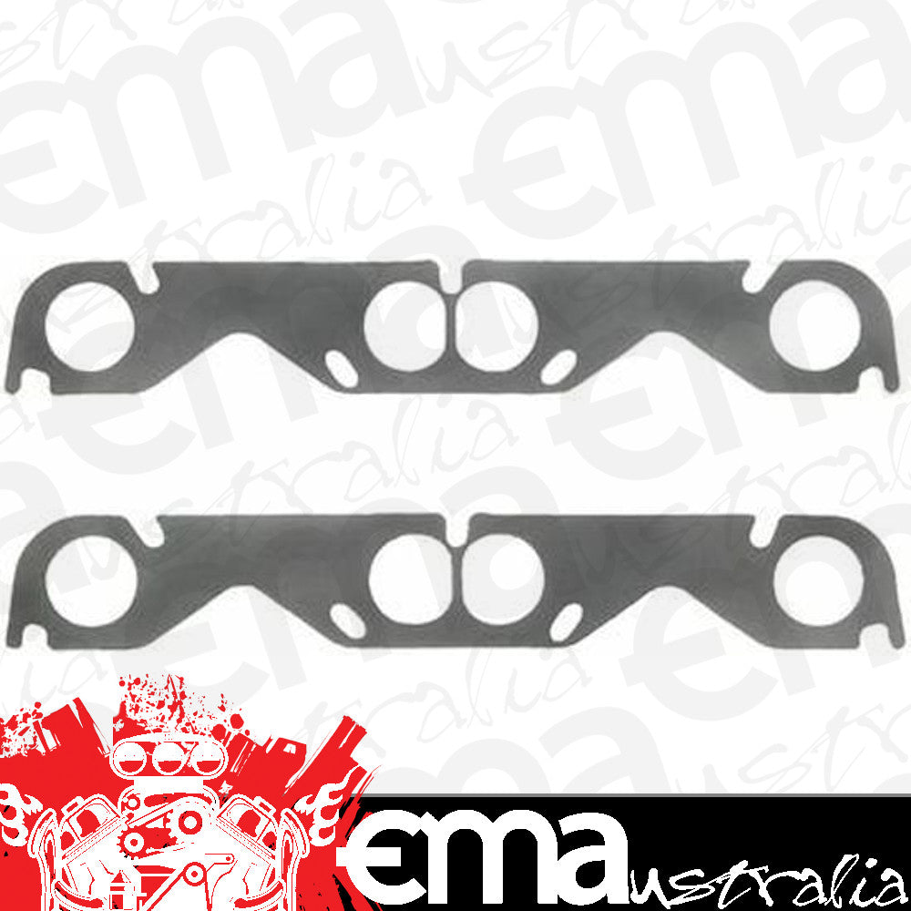 Chev Small Block Gen1 265-400 CI Exhaust Header Gasket Set Suit Round Port SB 265-400Cid Fel-Pro Gaskets FE1407