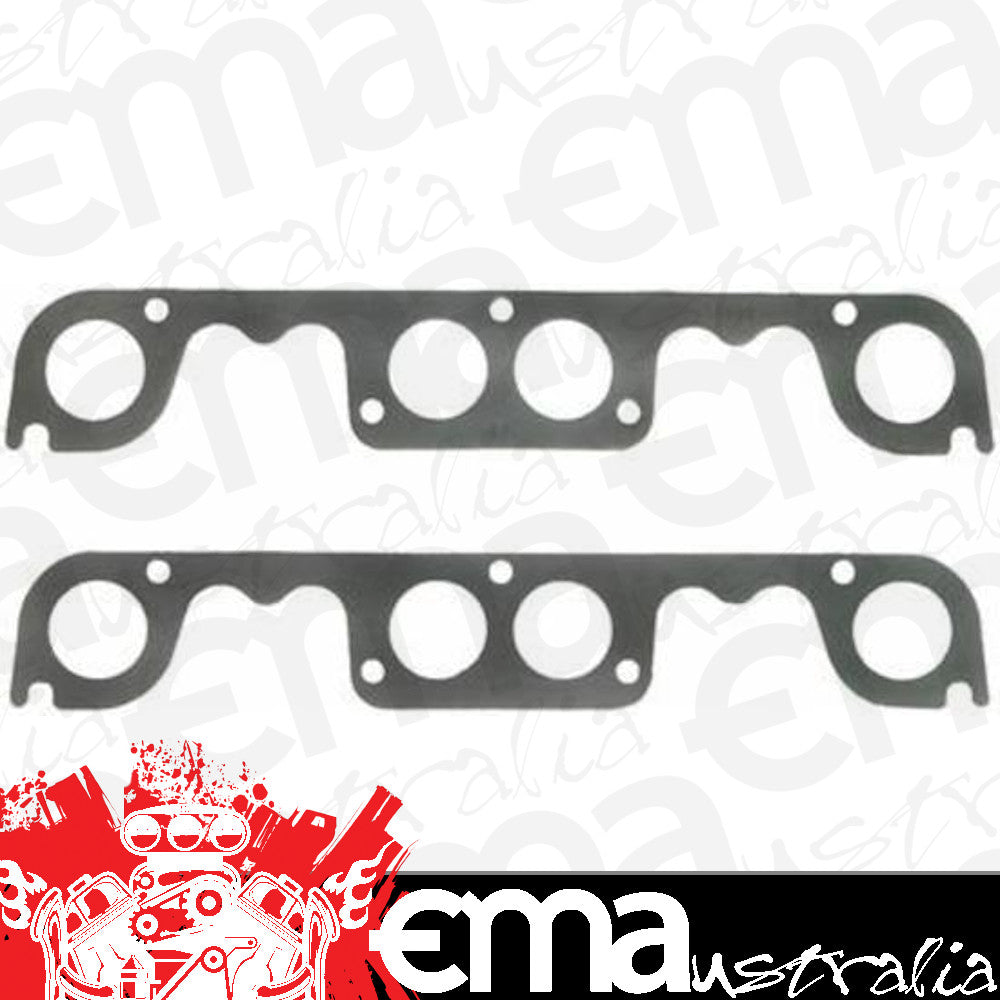 Fel-Pro Gaskets FE1409 Perforated Steel Exhaust Gasket Set Suit SB Chev Brodix 18 Spread Port 1.81" Round