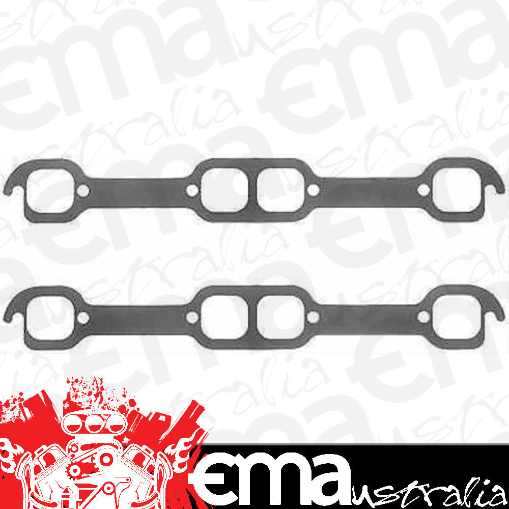 Fits Chev small block Gen 1 262-400 c.i.d Exhaust Header Gasket Set SB 18 Pro Action 1.74" X 1.60" Fel-Pro Gaskets FE1482