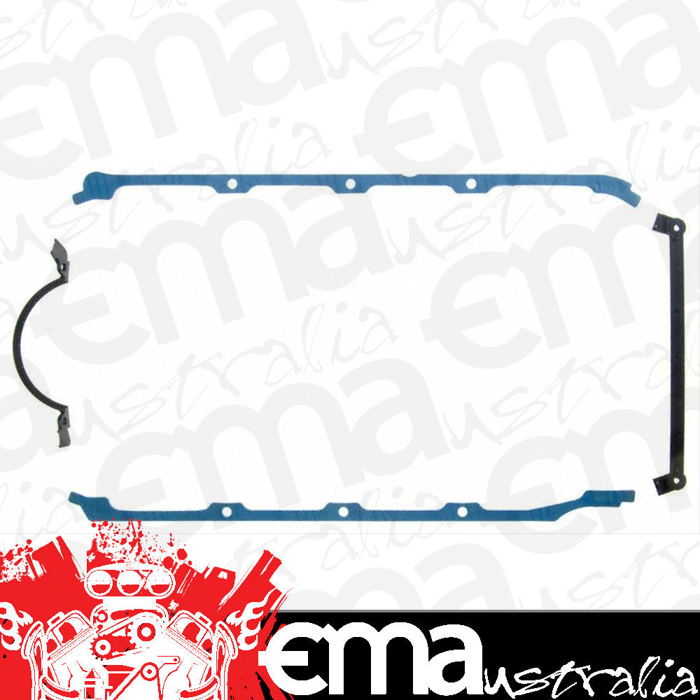 Suit Chevy big block Mark IV 396-454 C.I.D. V8 Rubber Steel Core Oil Pan Gasket Set Chev BB Donovan-Merlin Fel-Pro Gaskets FE1863