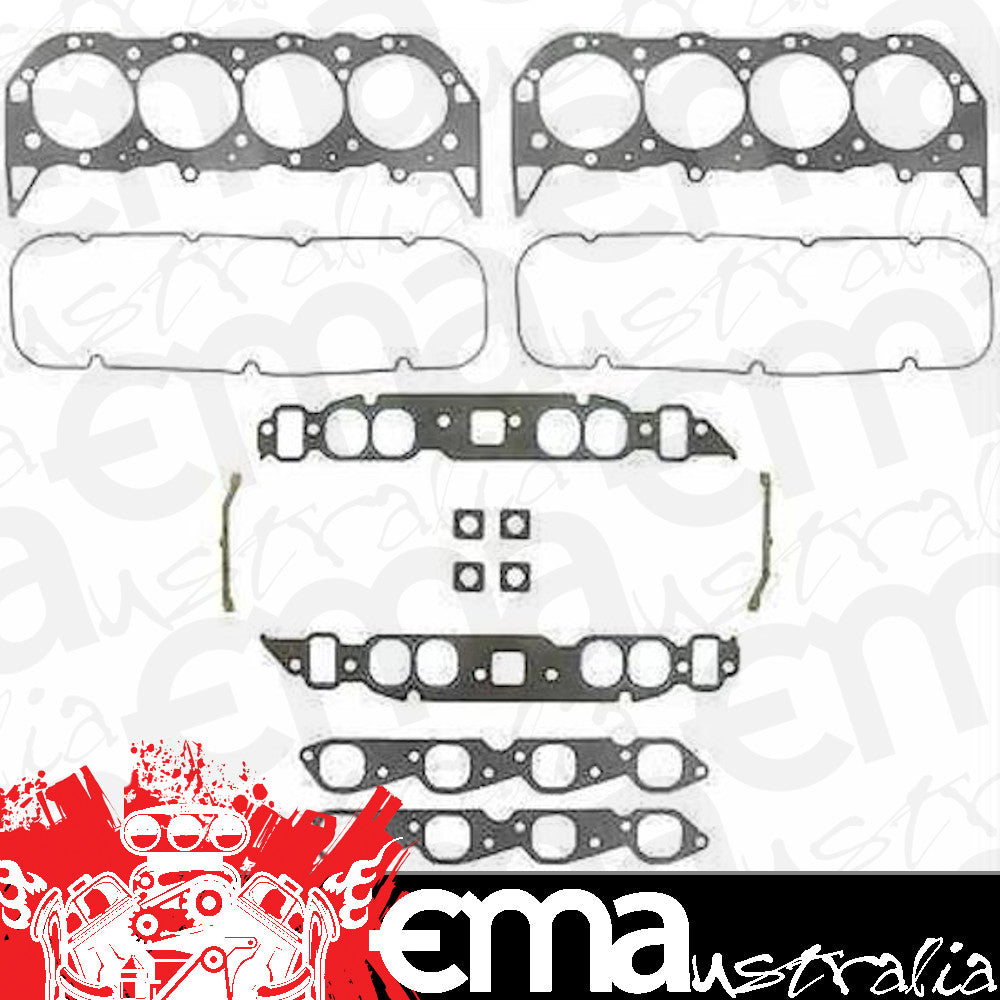 Chevrolet Marine big block Gen VI 454 C.I.D Except EFI or H.O.Gasket Set Type: Head set Gasket Suit Chev BB V8 Fel-Pro Gaskets FEFM17242