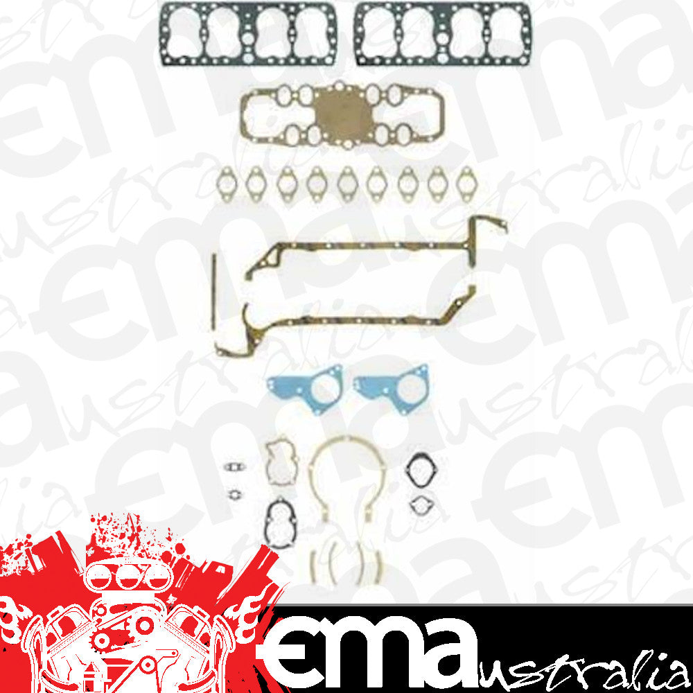 Suit Ford Flathead V8 1938-48 (2 Water Holes) Full Gasket Set Fel-Pro Gaskets FEFS7283B
