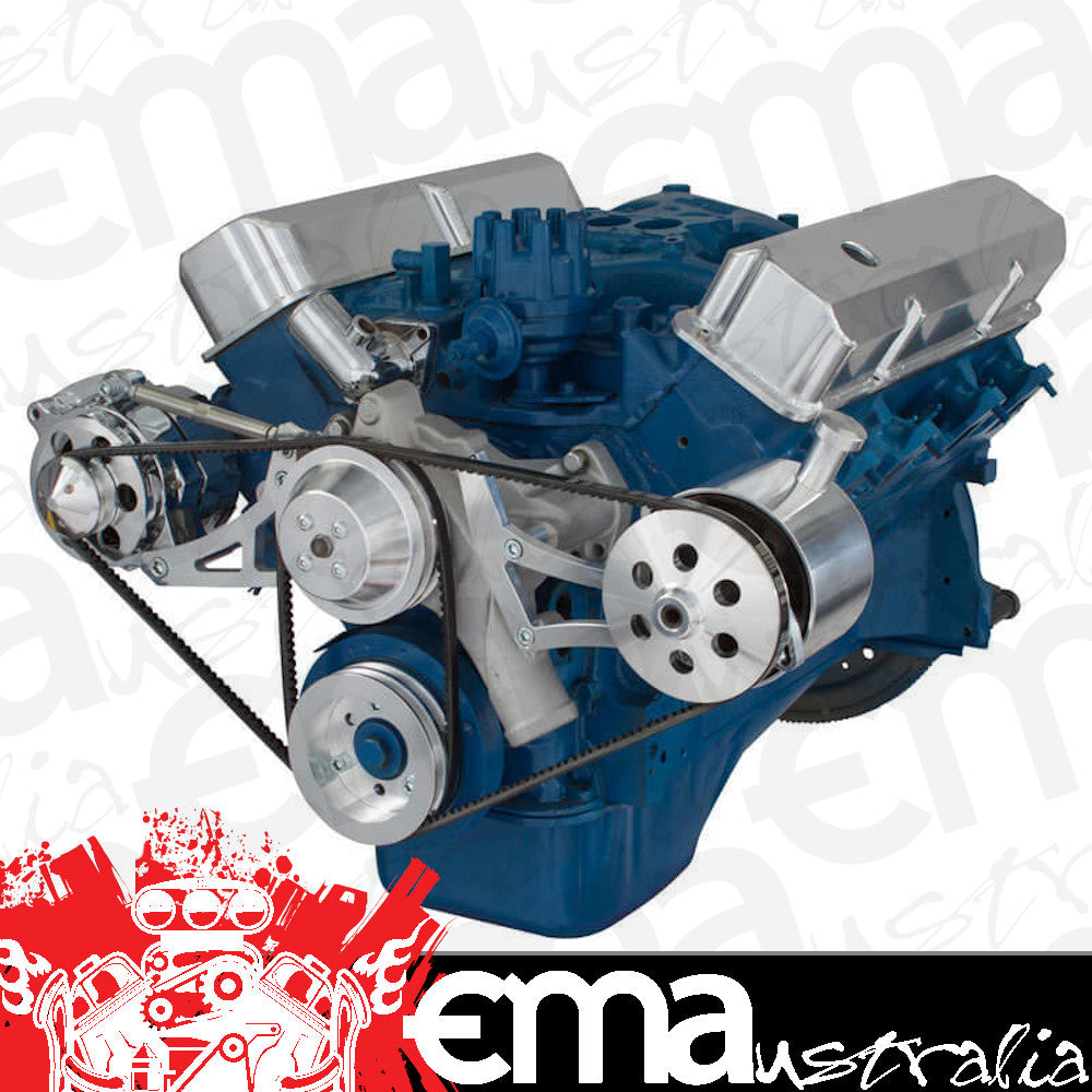 CVF 390-PS-SYSTEM-F Ford 390 V-Belt System - Alternator & Power Steering w/ Ford Pump
