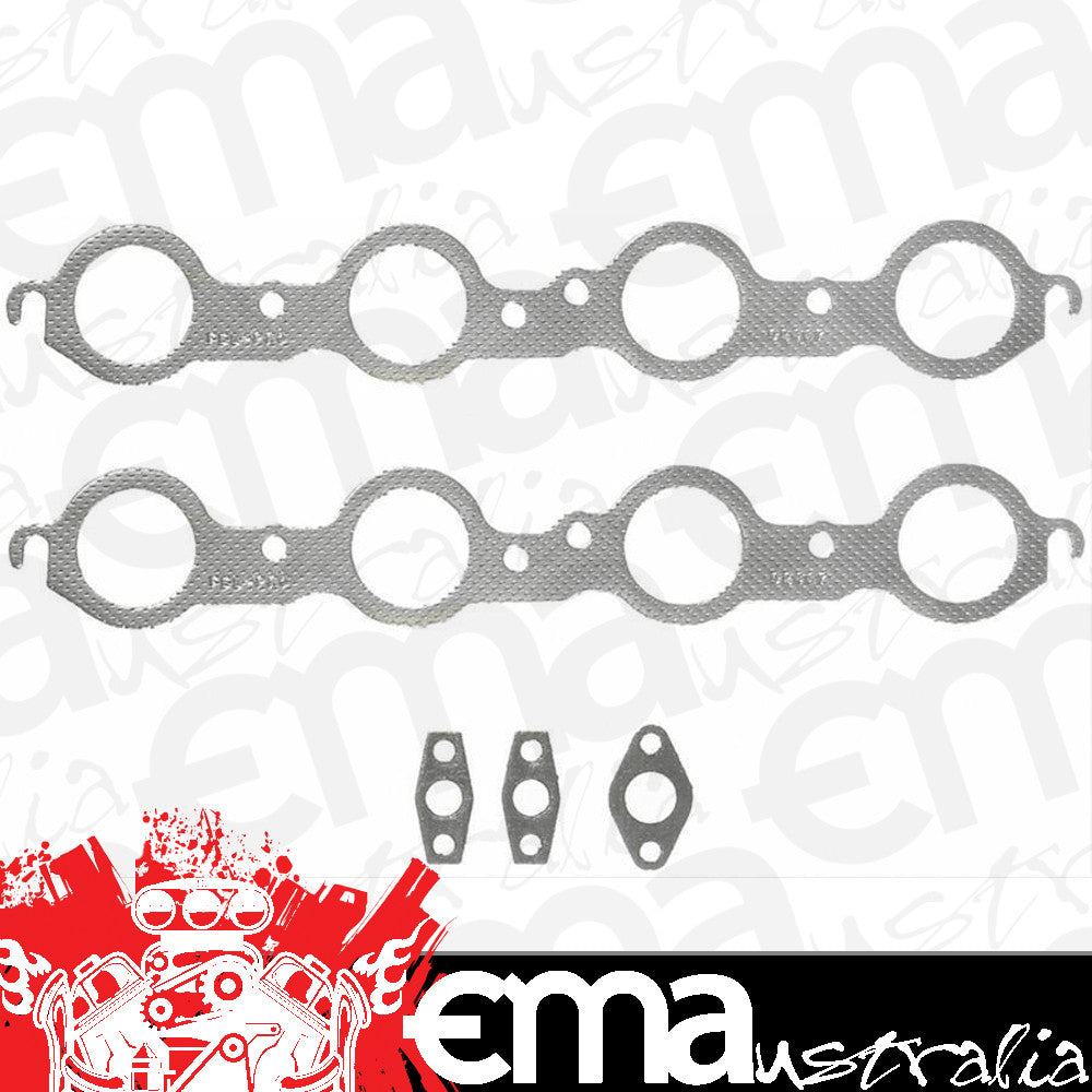 Chevy small block Gen III/IV 5.7L/6.0L V8 Round Port Exhaust Manifold Gaskets Chev/Holden Ls 5.7/6.0 L Fel-Pro Gaskets FEMS92467