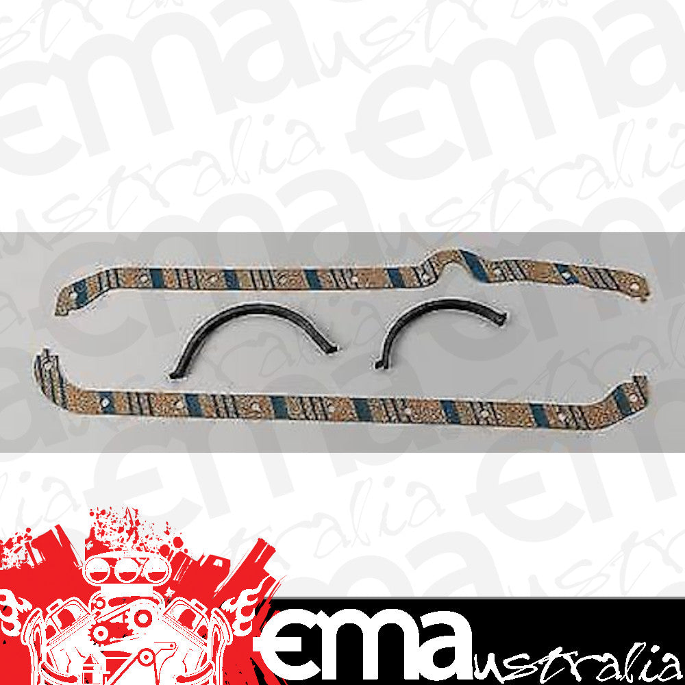 Chev Small Block Gen I 265-400 C.I.D 1955-'74 Multi-Piece Cork/Rubber Sump Gasket SB Thin Seal Fel-Pro Gaskets FEOS5197C-2