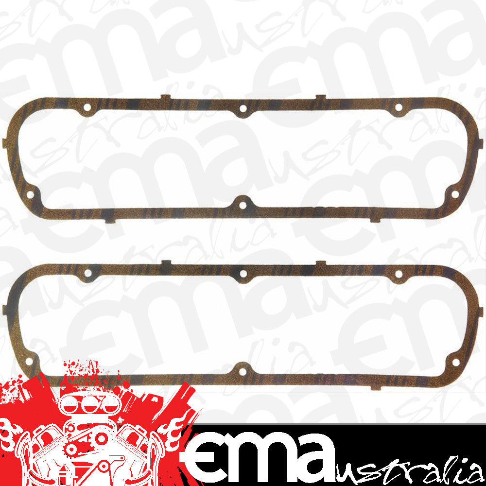 Suit Suit Ford Small Block Windsor 289-351ci V8 Permadry Valve Cover Gaskets Cork/Rubber 289-351W Fel-Pro Gaskets FEVS13264C