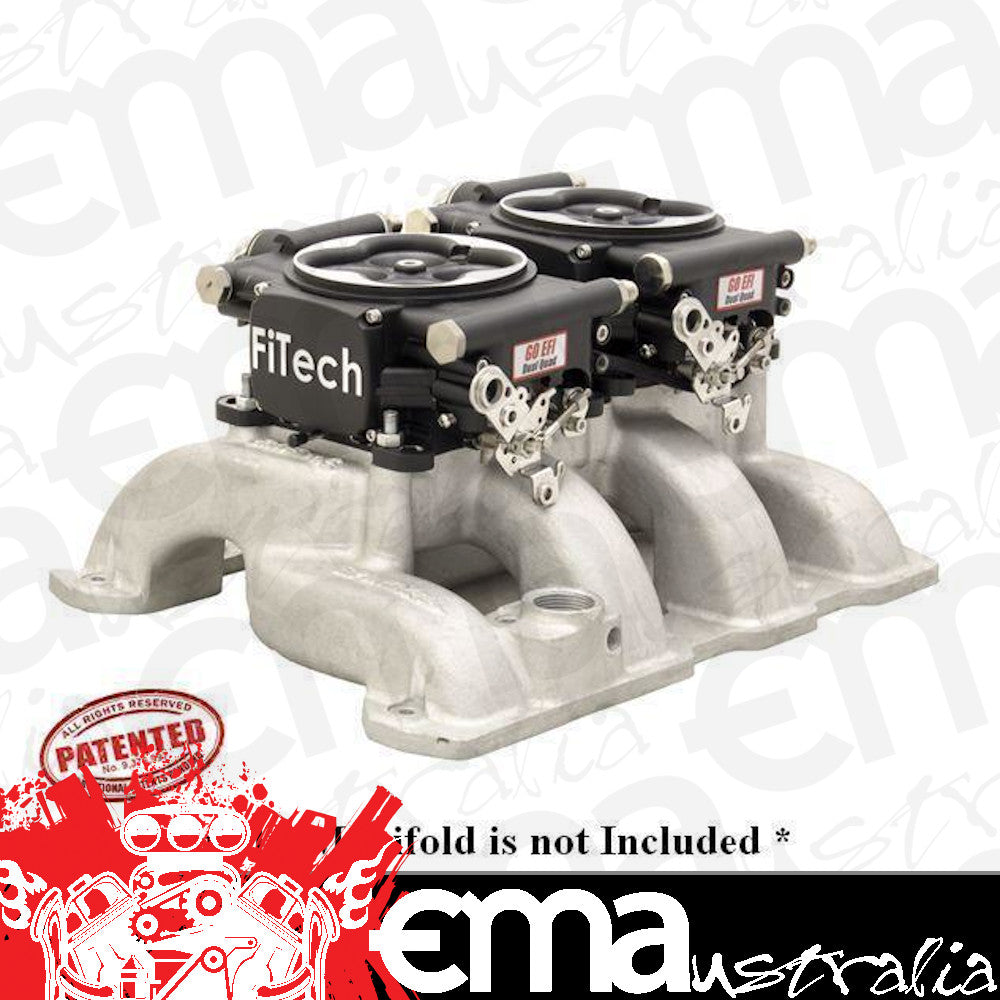 Fitech FH30062 Fitech Go Efi 2X4 625Hp Dual Quad Self Tuning Fuel Injection Black