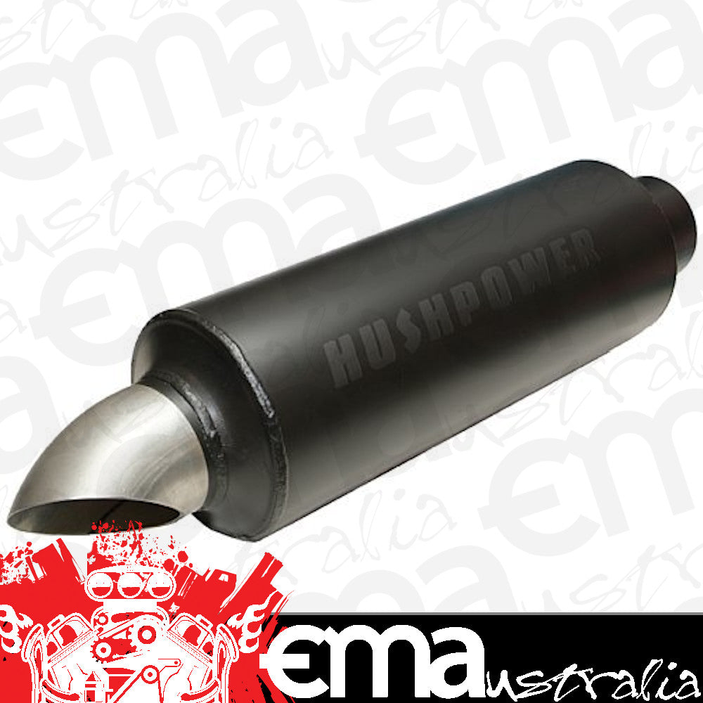 Flowmaster FLO13016101 Hushpower Pro Series Turndown Muffler Round, 3" Inlet / 3.5" Outlet