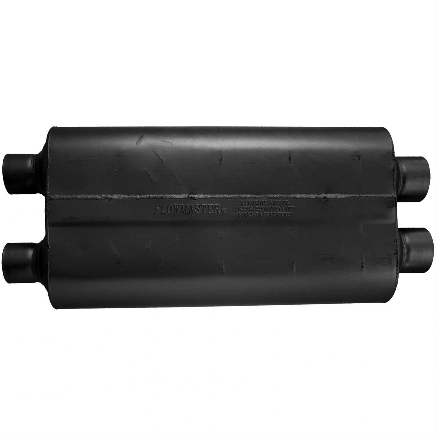 Flowmaster FLO530504 Big Block 50 Series Muffler Dual 3 In. Inlet/Dual 2 1/2 In. Outlet, Steel, Black