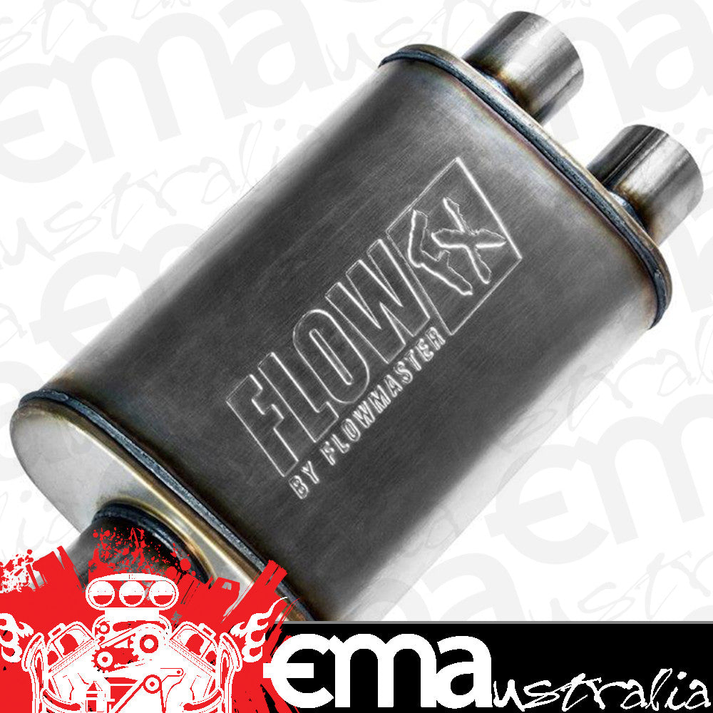 Flowmaster FLO72198 Flowfx Stainless Steel 3.0" Inlet X 2.5" Outlets Muffler (each)