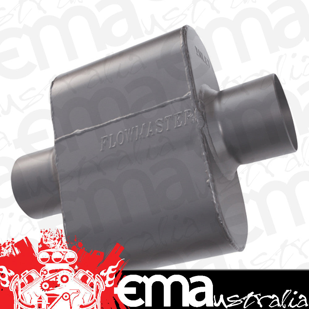 Flowmaster FLO842515 Super 10 Series Muffler Oval, 2-1/2" Inlet / Outlet