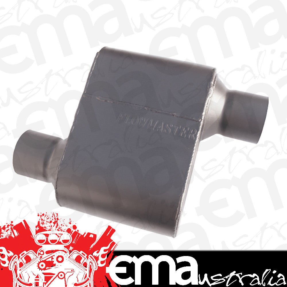 Flowmaster FLO842518 Super 10 Series Muffler Oval, 2-1/2" Offset Inlet / Outlet