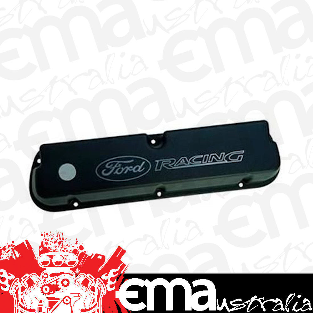 Ford small block Windsor 302-351 CID Racing Tall Black Laser Etched Valve Covers 302-351W Ford Racing Performance FMM-6582-LE302BK