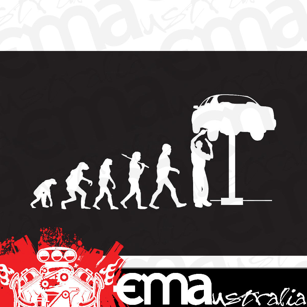 Engine Master Australia FOI-EVOLUTION Evolution Of The Mechanic Steel Sign 22.5" X 11"