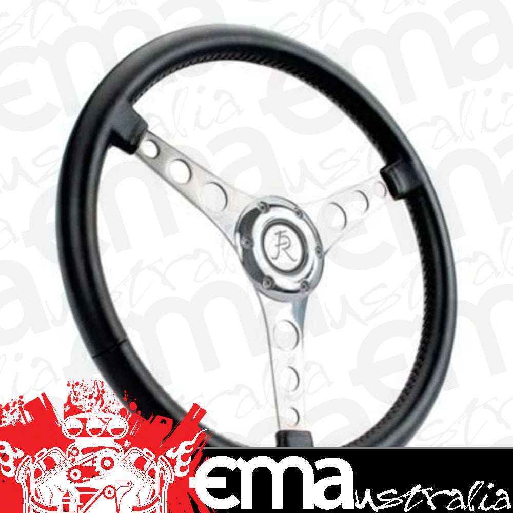 Flaming River FR20152BK LEATHER VETTE WHEEL - BLACK