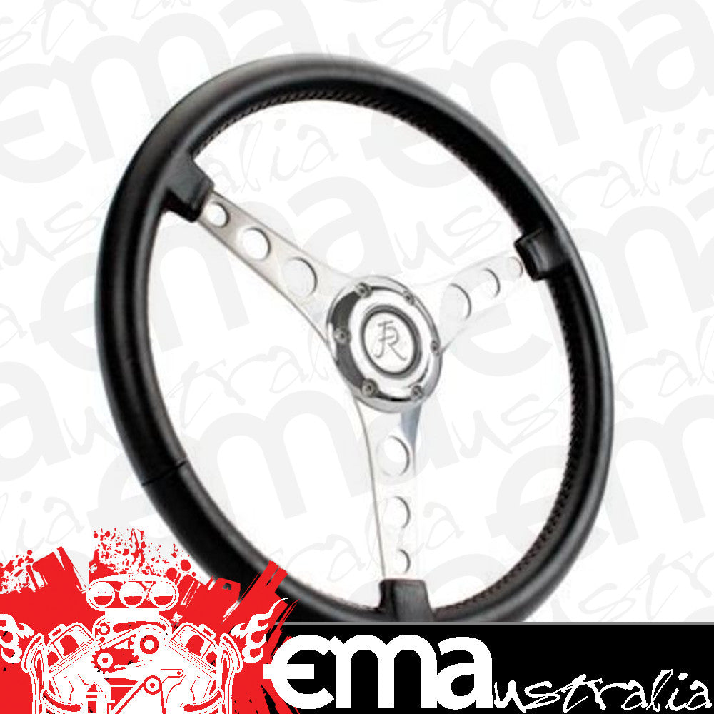Flaming River FR20152TN Steering Wheel Vette 6 Bolt Laser Polished Aluminum 15 Light Tan Leather