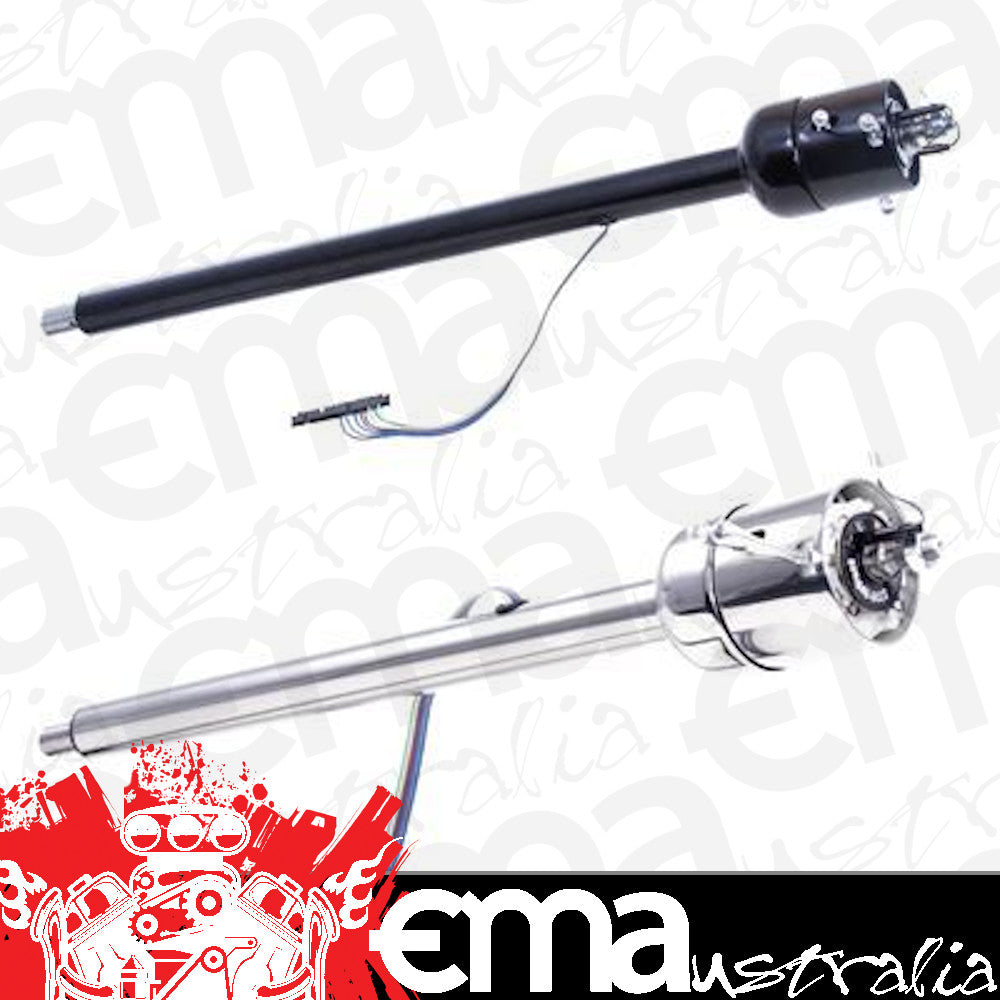 Flaming River FR21022-28BC 28" ROADSTER TILT STEERING COLUMN - BLACK CHROME POWDERCOAT FINISH