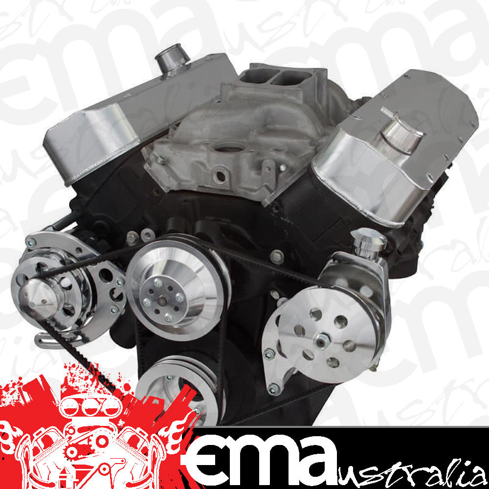 CVF Racing CVF-454-PS-SYSTEM-C-LWP 454-PS-SYSTEM-C-LWP Chevy Big Block V-Belt System - Power Steering LWP