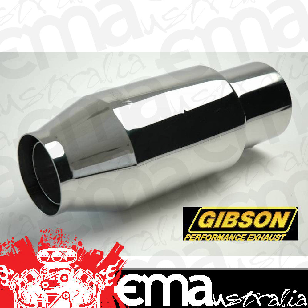 Gibson GIB110001 Bullet Marine Mufflers Polished Stainless 4" Inlet/5" Outlet