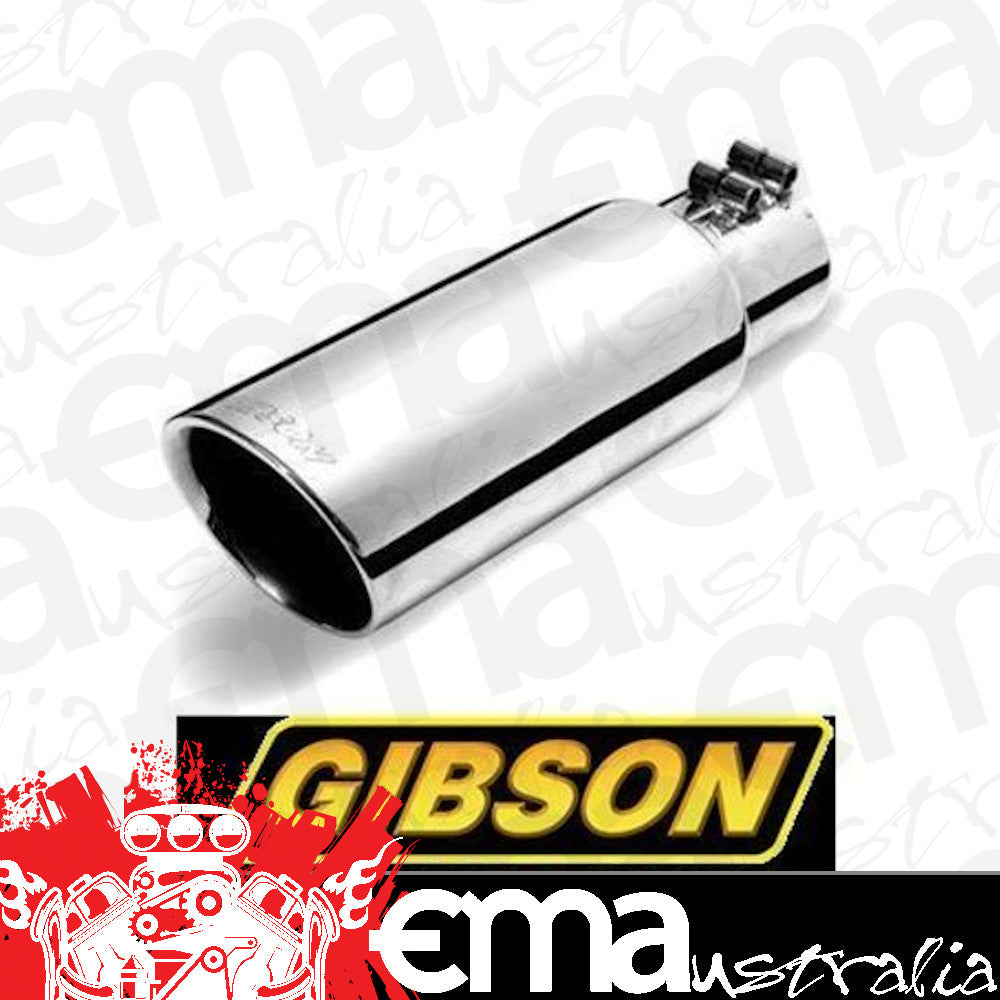 Gibson GIB500433 4" S/S Angled Exhaust Tip Double Walled Polished 2.250" Inlet