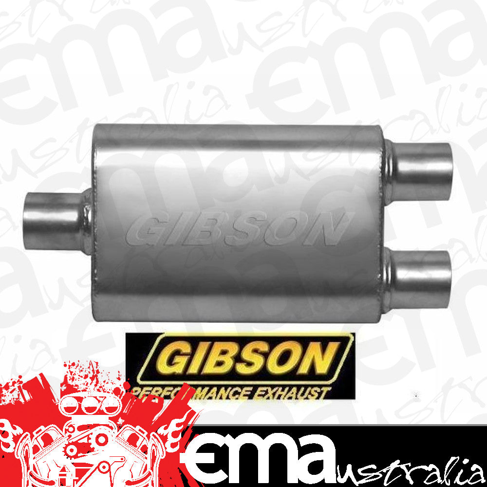 Gibson GIBB55189S Superflow S/Steel 3" Center/2.5" Dual Muffler 18" L