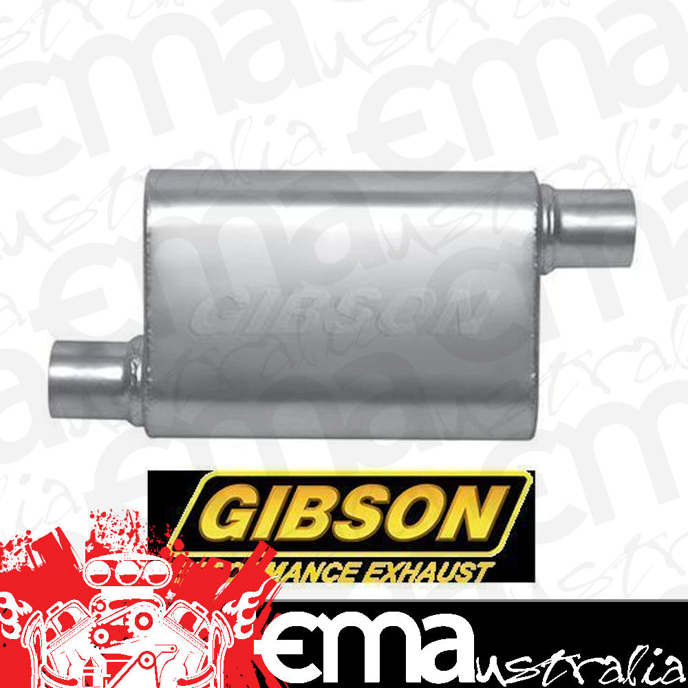 Gibson GIBBM0104 Mwa Stainless Steel 2.5" Muffler Offset/Offset Non Directional