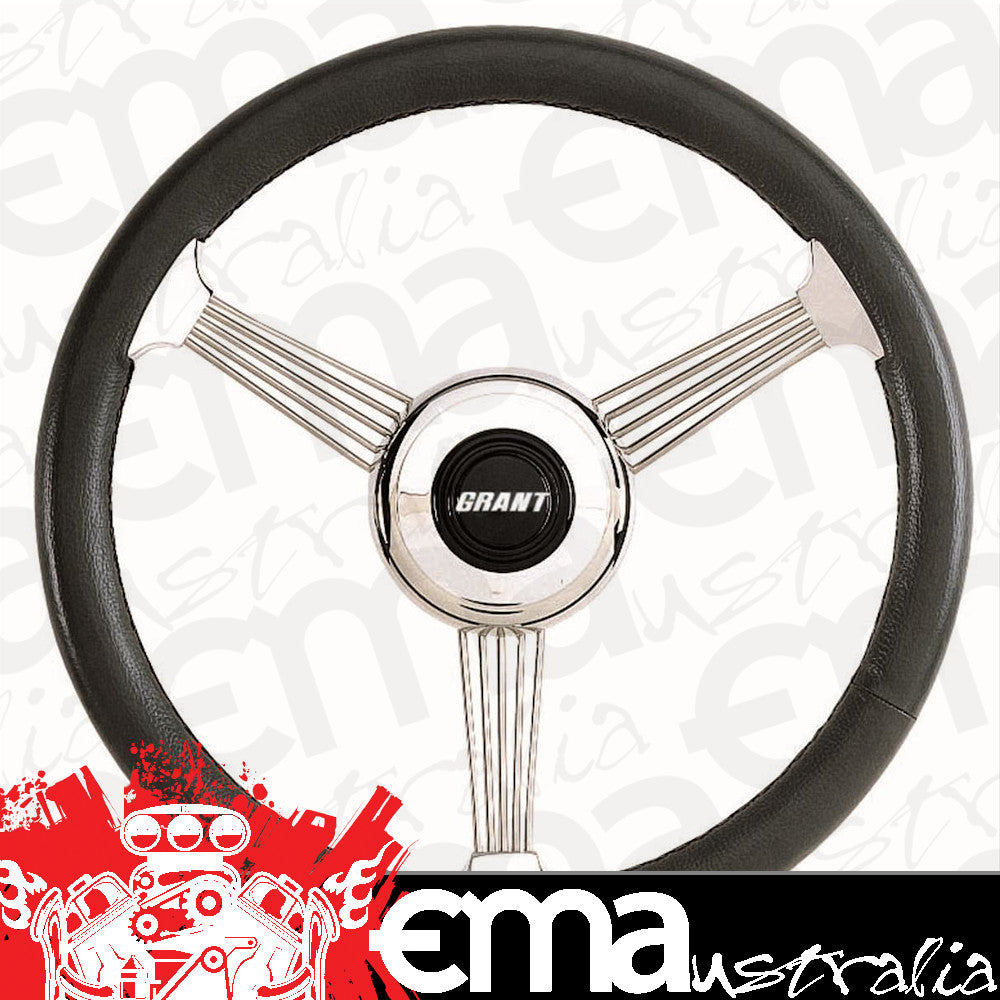 Grant GR1050 14.75" Banjo Steering Wheel Black Leather Grip 3-1/2" Dish