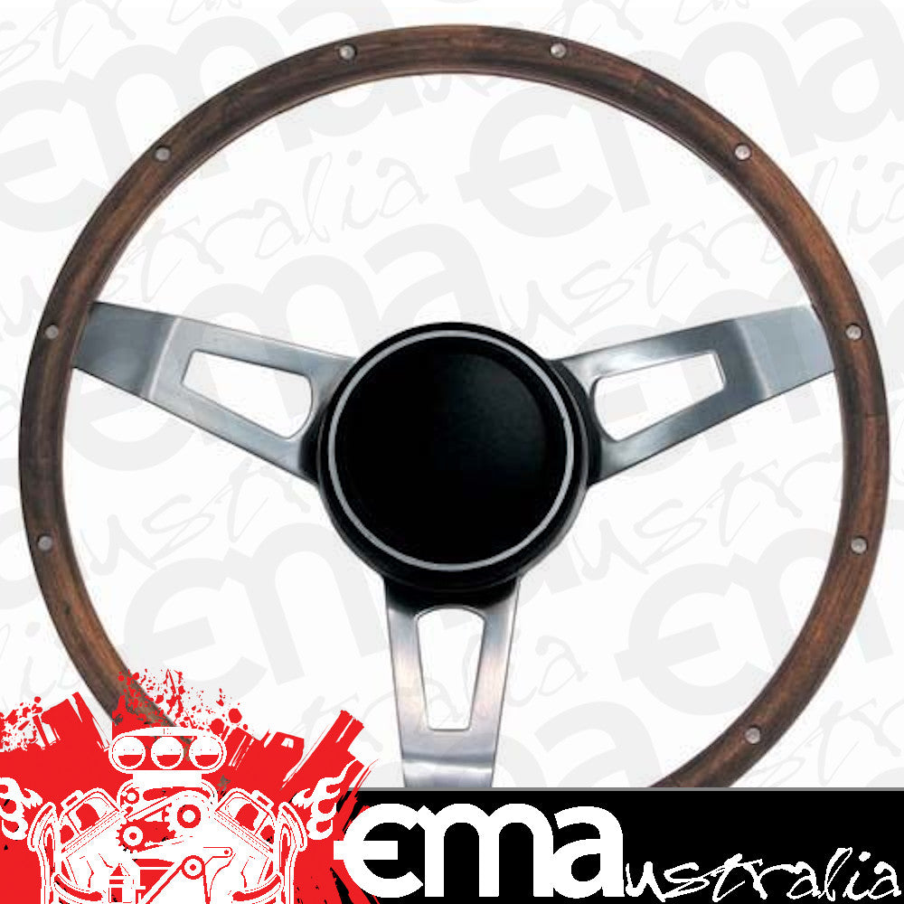 Grant GR246 15" Classic Nostalgia Steering Wheel Matte 3 Spoke Walnut Grip