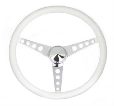 Grant GR270 Classic White Vinyl Steering Wheel 3 Spoke 15" Diameter 3-Bolt Mount