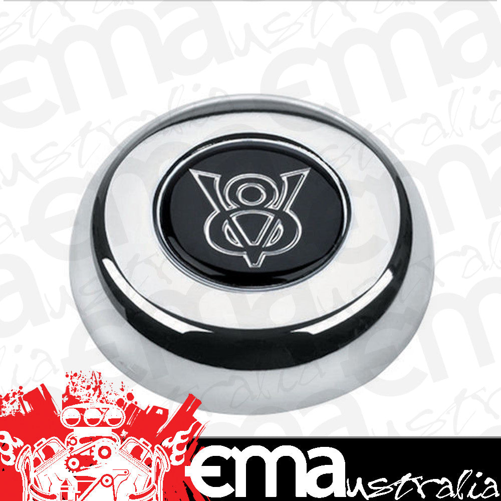Grant GR5682 Chrome Ford V8 Horn Button for Classic & Challenger Steering Wheels
