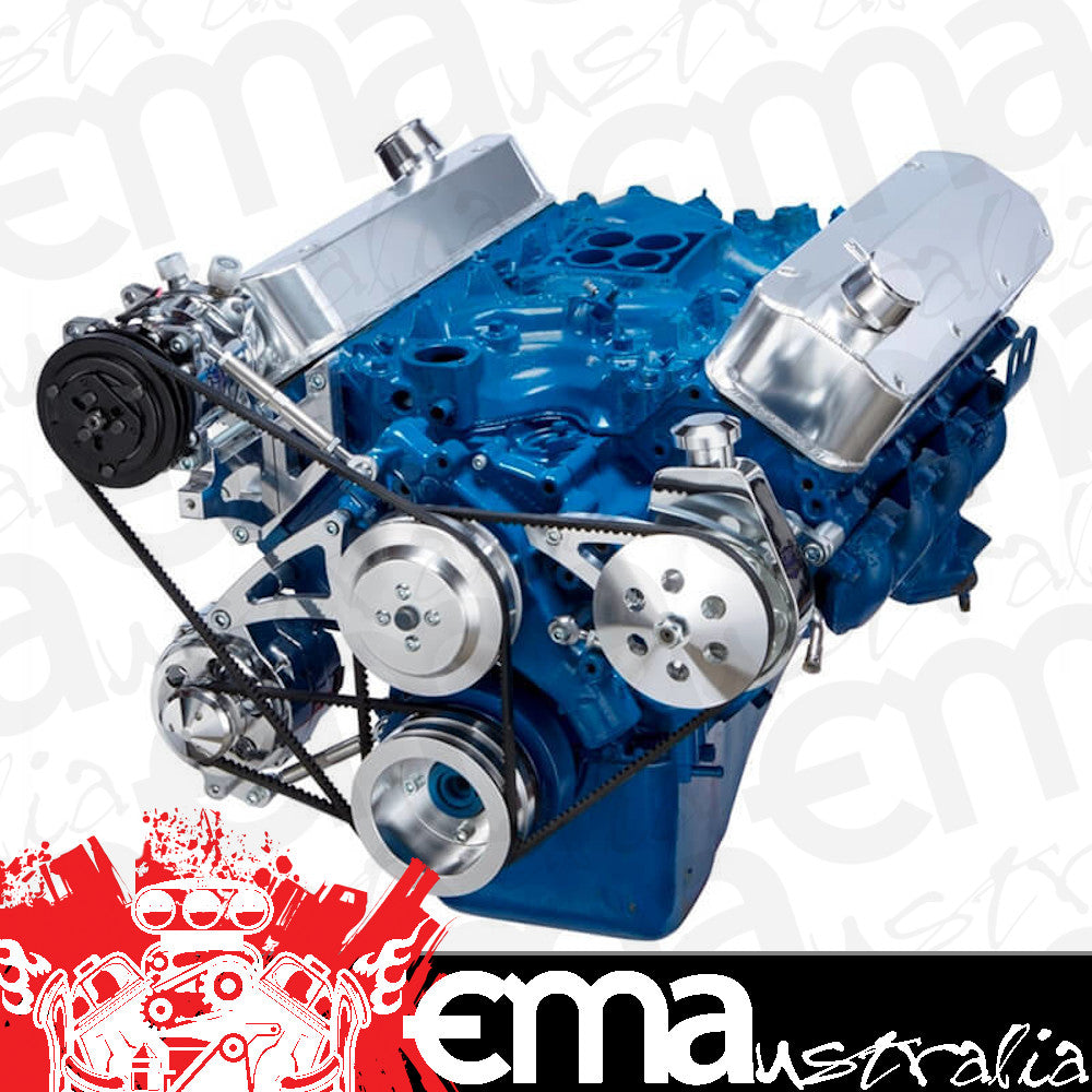 CVF Racing CVF-460-AC-SYSTEM 460-AC-SYSTEM Ford 429-460 Pulley System - AC Alternator & Power Steering