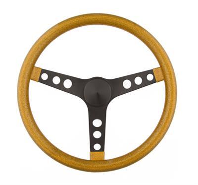 Grant GR8477 Gold Vinyl Metal Flake Glitter 15" Steering Wheel 3-Spoke Black Powdercoat Moon Style