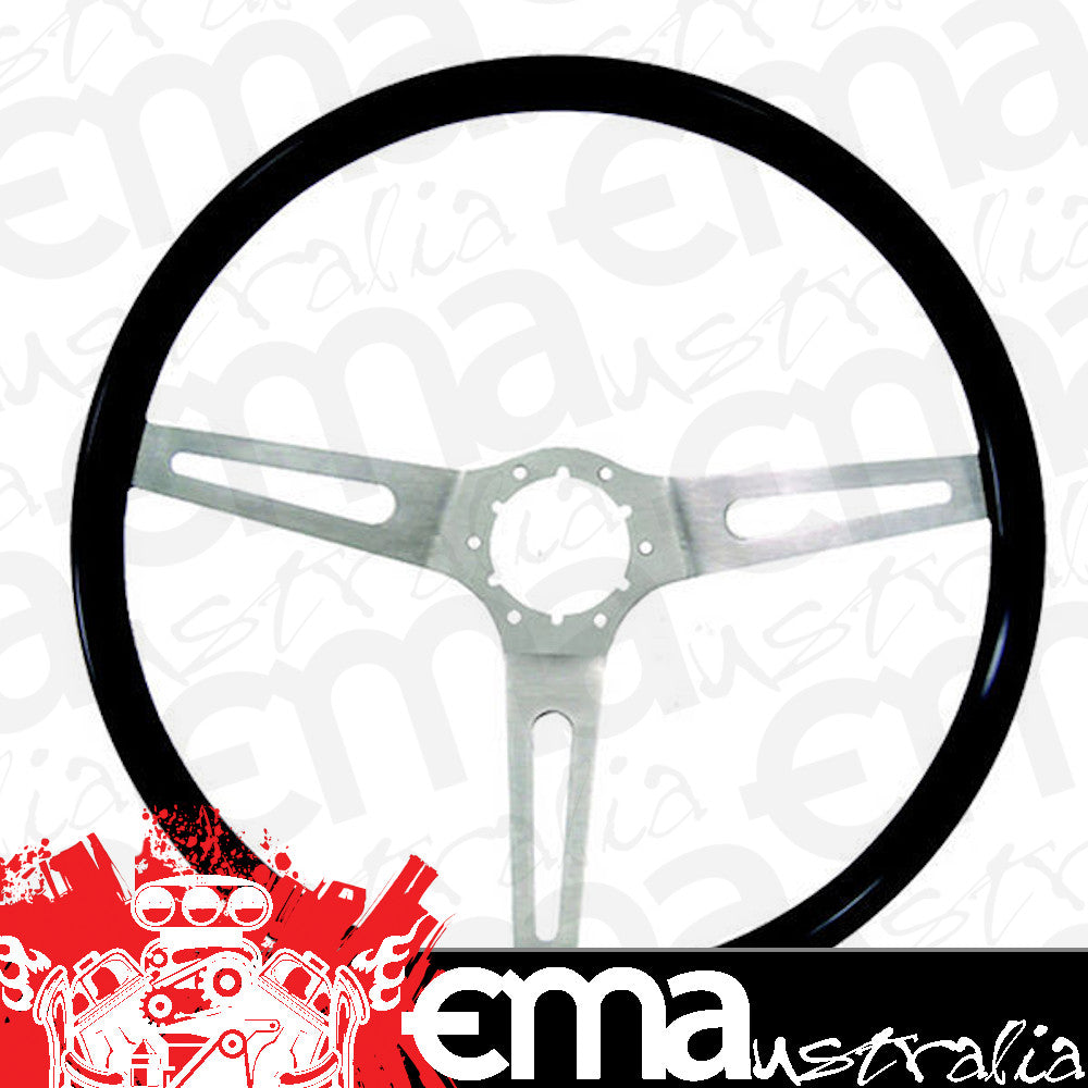 Grant GR928 14.5" Classic GM Steering Wheel Brushed S/S 3 Spoke/Gloss Black Rim