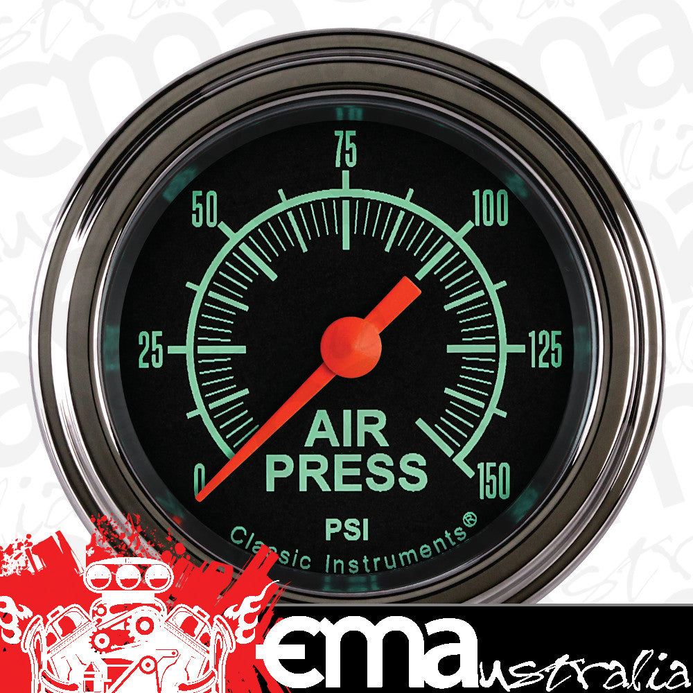 Classic Instruments GS118SLF G-Stock - Air Pressure Gauge Full Sweep 2-1/8"