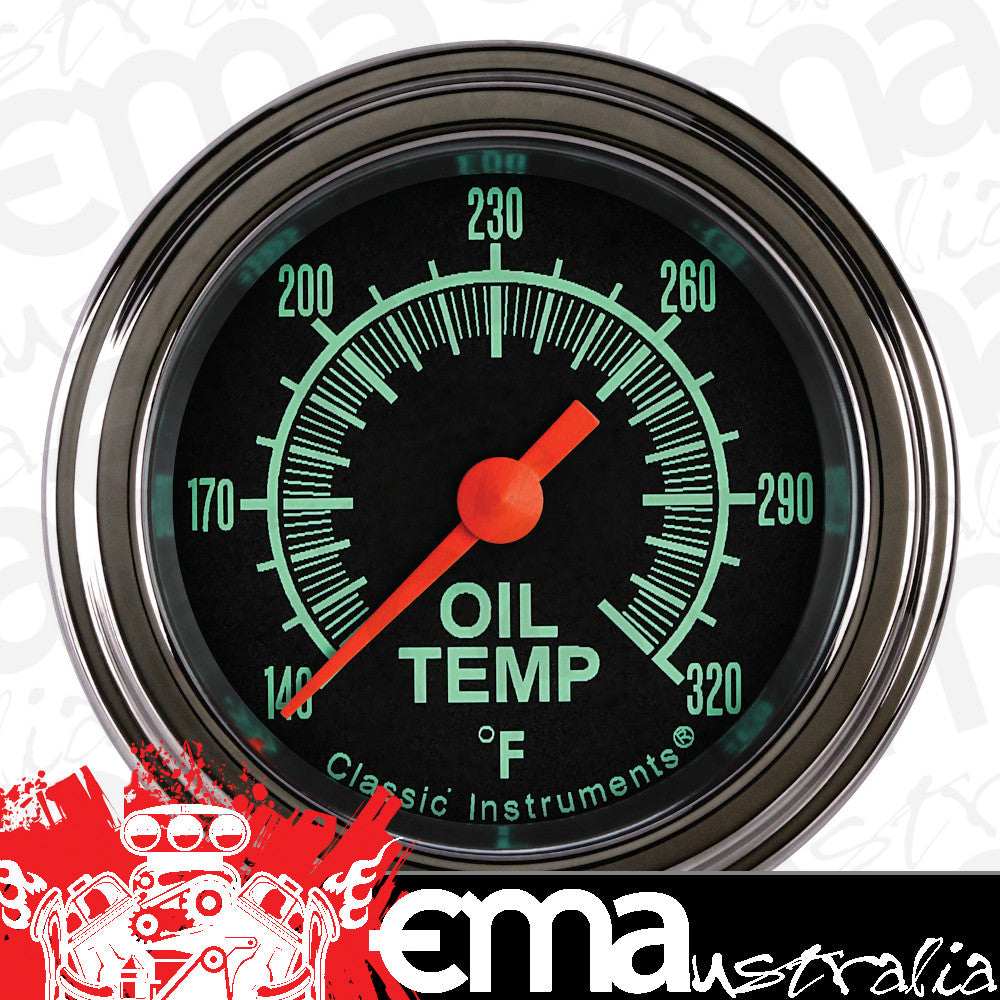 Classic Instruments GS128SLF G-Stock - Oil Temp Gauge Full Sweep 2-1/8"