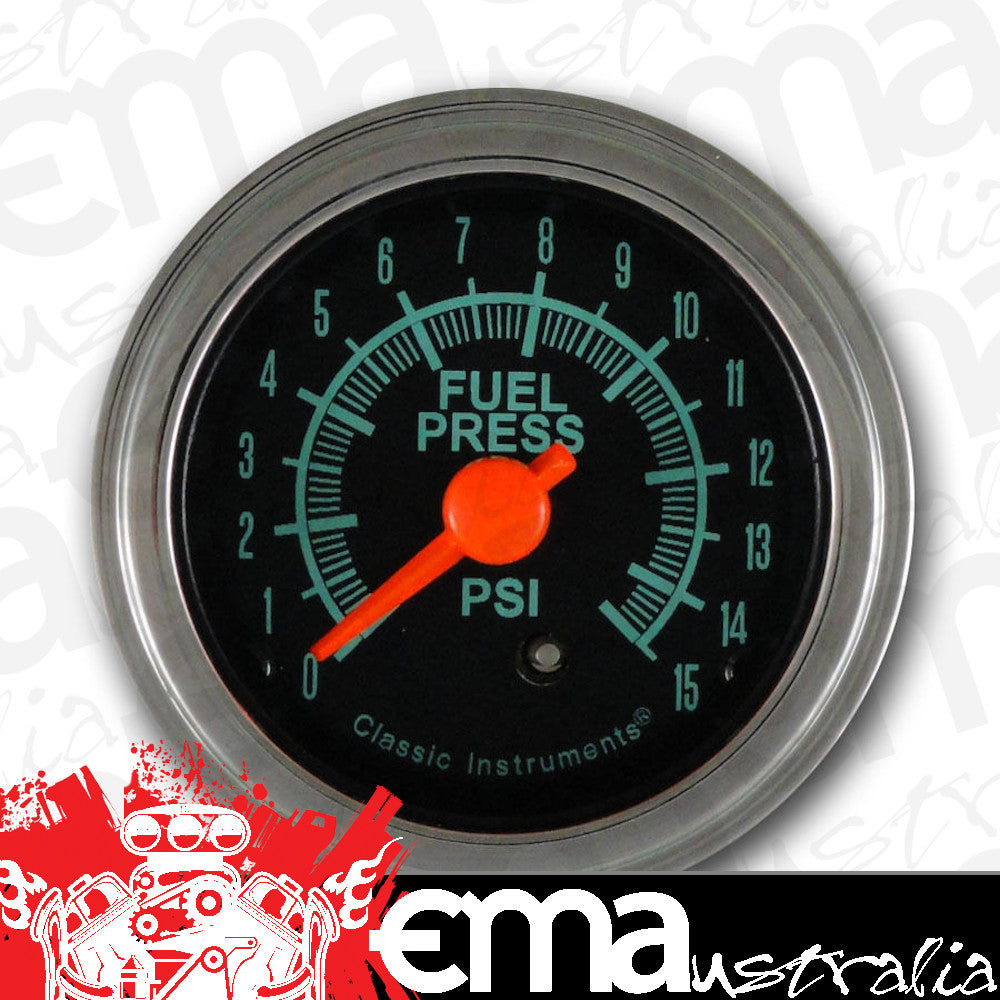 Classic Instruments GS15SLF G-Stock - Fuel Pressure Gauge 15 PSI 2-1/8"