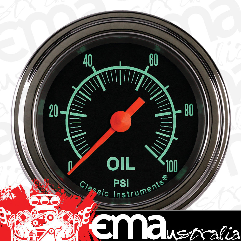 Classic Instruments GS181SLF G-Stock 2-1/8" Full Sweep Oil Pressure 100psi