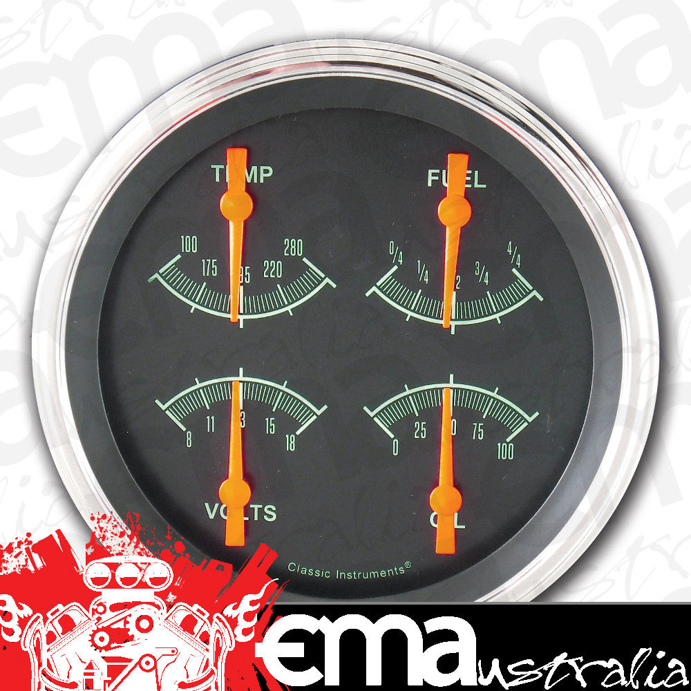 Classic Instruments GS31SLF G-Stock - Quad Gauge 4-5/8" (Fuel 0-30 OHM)