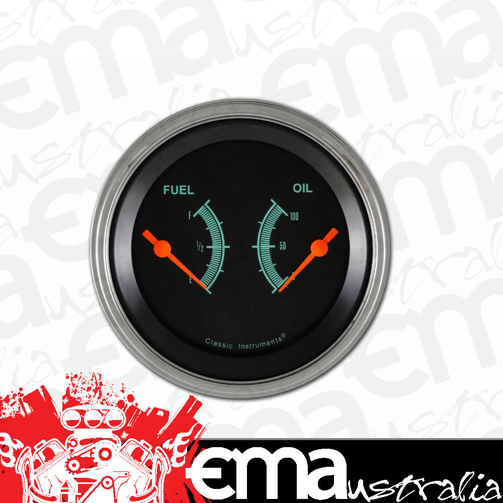 Classic Instruments GS72SLF G-Stock - Dual Gauge Oil & Fuel (240-33 OHM)