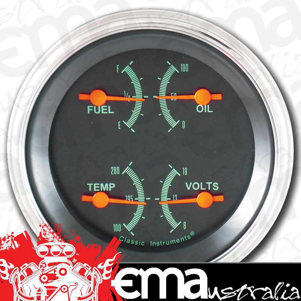 Classic Instruments GS73SLF G-Stock - Quad Gauge 3-3/8" (75-10 OHM)