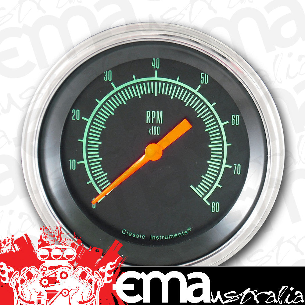 Classic Instruments GS80SLF G-Stock - Tachometer 8K RPM 3-3/8"
