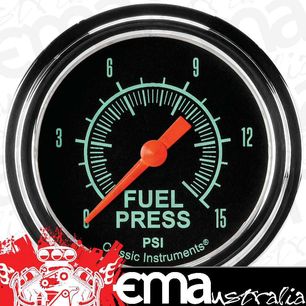 Classic Instruments GS345SLF G-Stock 2 5/8" Fuel Pressure Gauge, 15 psi